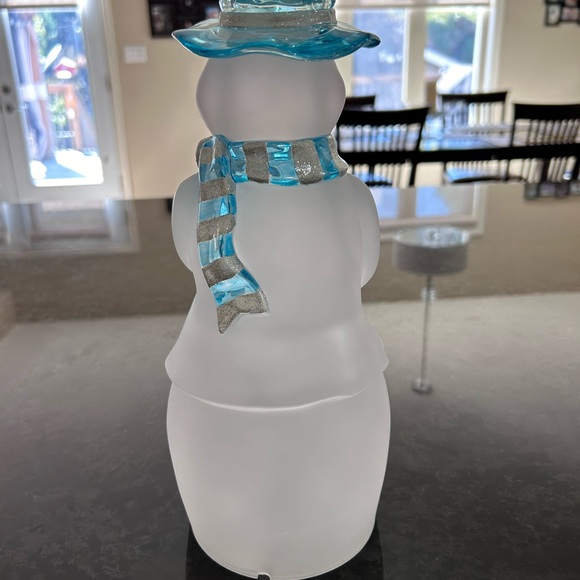 Snowman with plug in light. - Picture 2 of 8